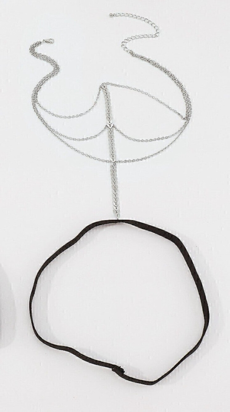Layered Leg Chain In Silver - Picture 3 of 5
